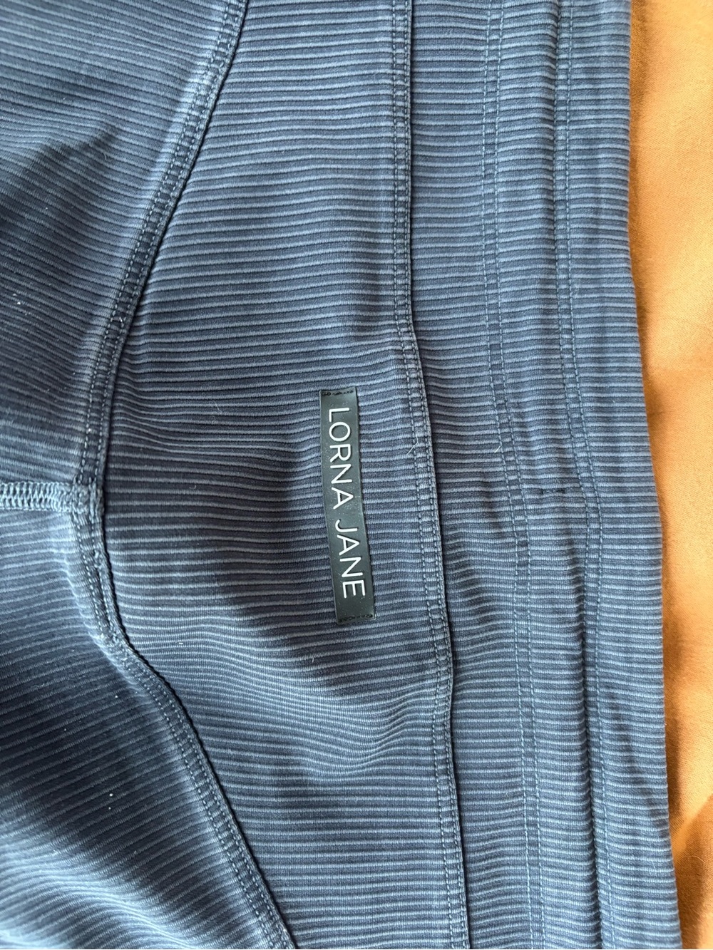 Lorna Jane Midnight Navy Micro-Striped Leggings